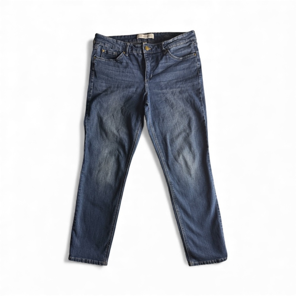 VTG X America Slim mid rise distressed blue Jeans in Deep cotton-ViscoseSZ 11-31